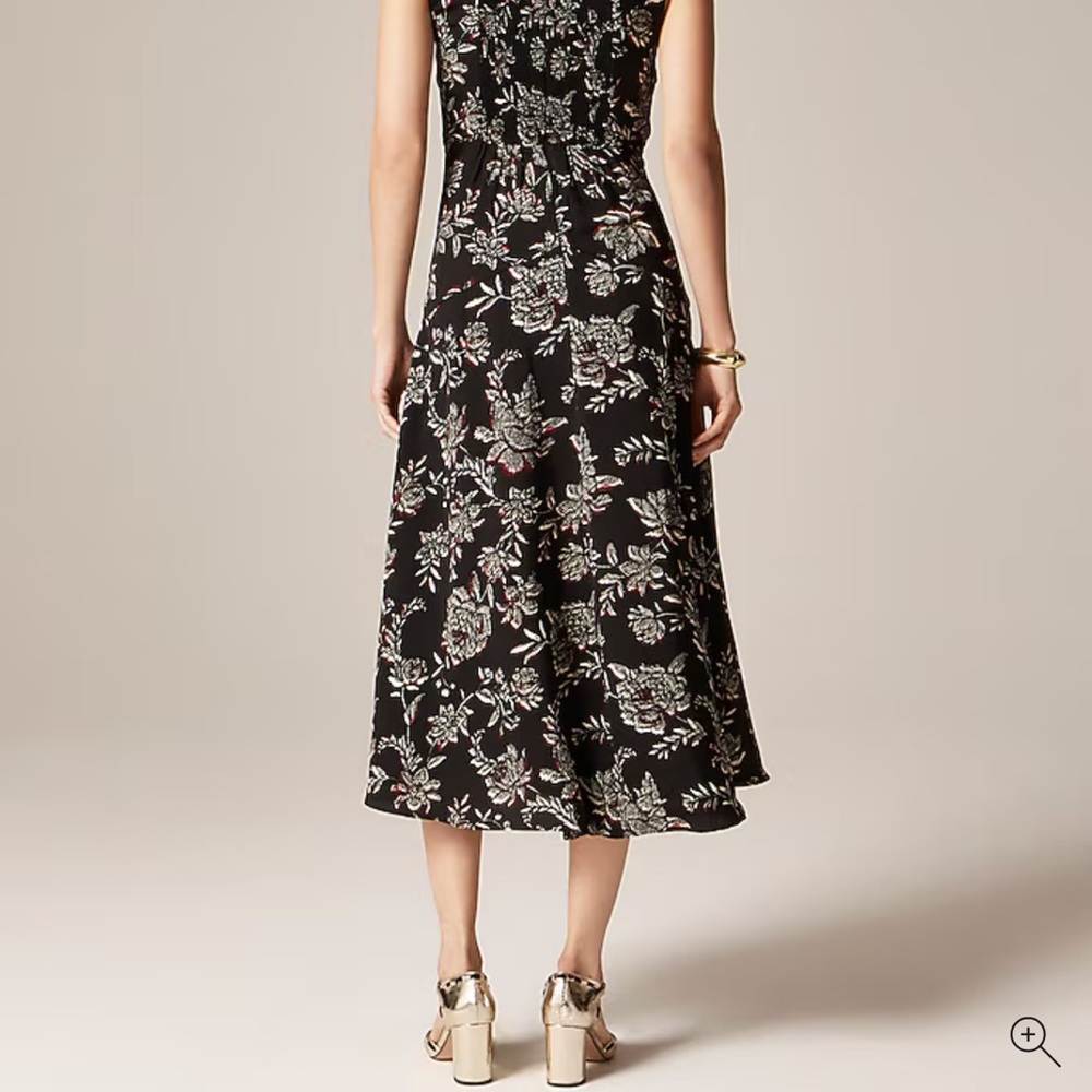 JCrew NWT Midi Black Dress - Picture 3 of 7
